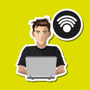 Beyaz arka plan üzerinde çocuk tasarımı ile sosyal medya