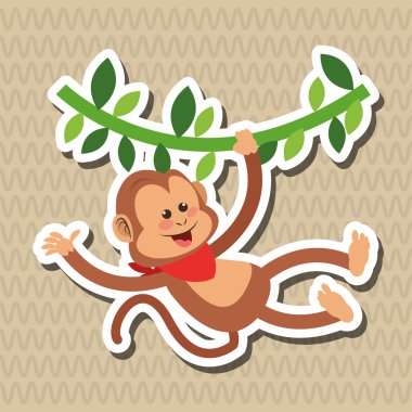 Maymun tasarım, hayvan ve karikatür kavramı