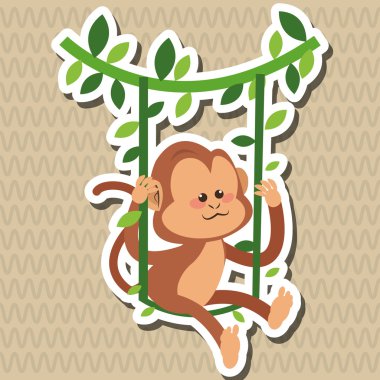 Maymun tasarım, hayvan ve karikatür kavramı