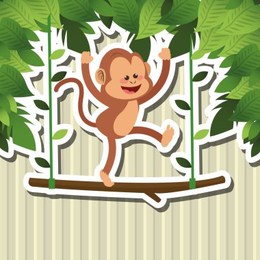 Maymun tasarım, hayvan ve karikatür kavramı