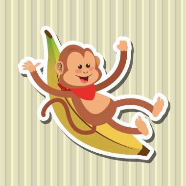 Maymun tasarım, hayvan ve karikatür kavramı