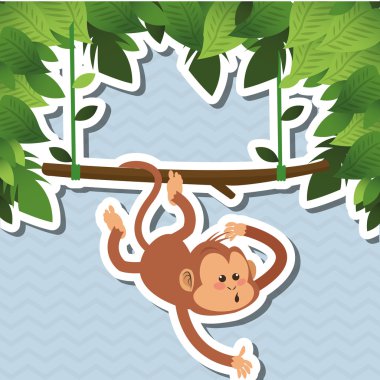 Maymun tasarım, hayvan ve karikatür kavramı