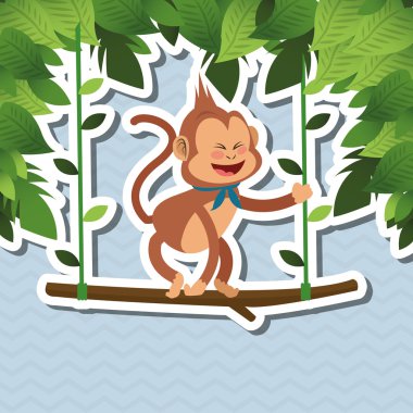 Maymun tasarım, hayvan ve karikatür kavramı