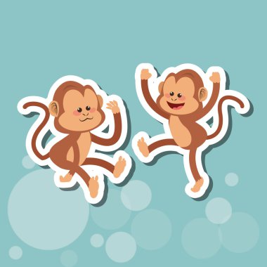 Maymun tasarım, hayvan ve karikatür kavramı