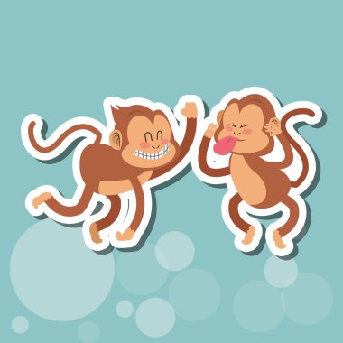 Maymun tasarım, hayvan ve karikatür kavramı