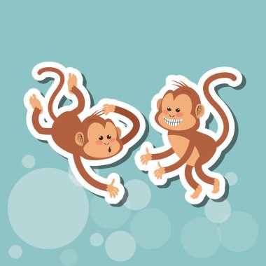 Maymun tasarım, hayvan ve karikatür kavramı