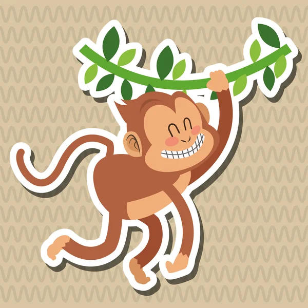 Monkey design, animal  and cartoon concept — Stock Vector