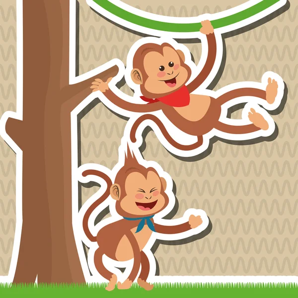 Maymun tasarım, hayvan ve karikatür kavramı