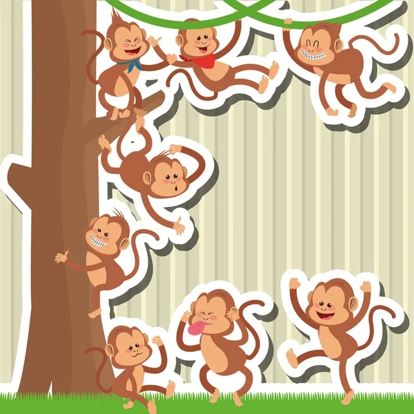 Maymun tasarım, hayvan ve karikatür kavramı