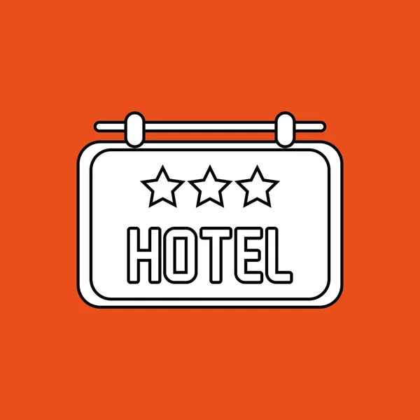 Design de hotel, ilustração plana — Vetor de Stock