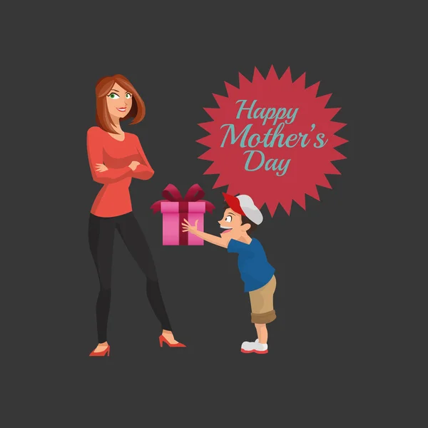 Mutlu anneler tasarım. Beyaz arka plan. kutlama kavramı — Stok Vektör