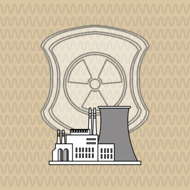 Endüstriyel güvenlik tasarım. Güvenlik simgesi. koruma kavramı