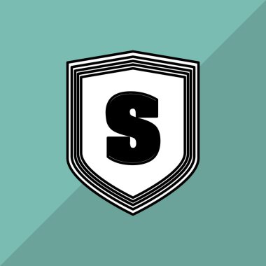 Güvenlik sistemi. kalkan kavramı. Uyarı illüstrasyon