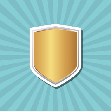 Güvenlik sistemi. kalkan kavramı. Uyarı illüstrasyon