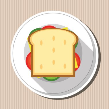 Sandviç tasarım. sağlıklı gıda. menü simgesini