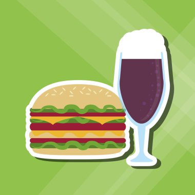 Sandviç tasarım. sağlıklı gıda. menü simgesini