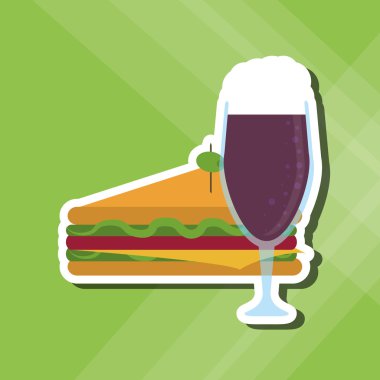 Sandviç tasarım. sağlıklı gıda. menü simgesini