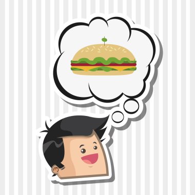 Sandviç tasarım. sağlıklı gıda kavramı. menü simgesini