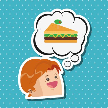 Sandviç tasarım. sağlıklı gıda kavramı. menü simgesini