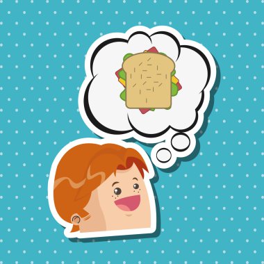 Sandviç tasarım. sağlıklı gıda kavramı. menü simgesini