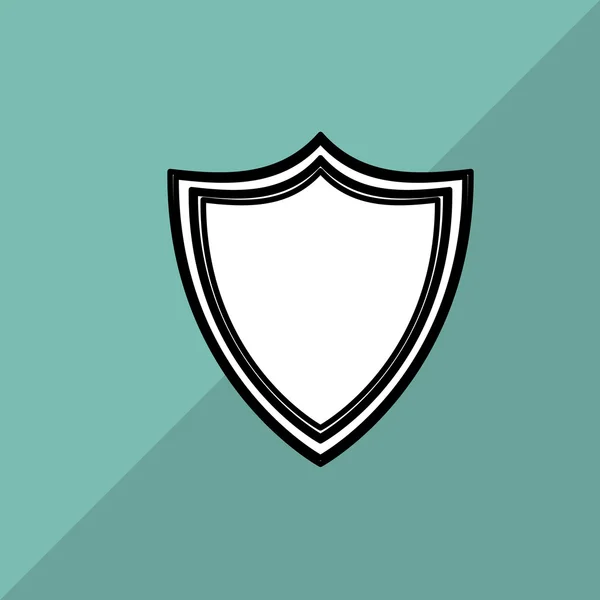 Sistema de seguridad. concepto de escudo. ilustración de advertencia — Vector de stock