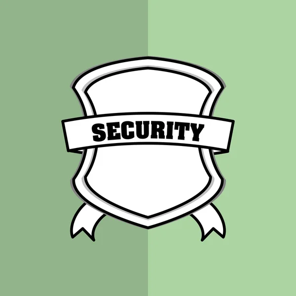 Sistema de segurança. conceito de escudo. ilustração de advertência — Vetor de Stock