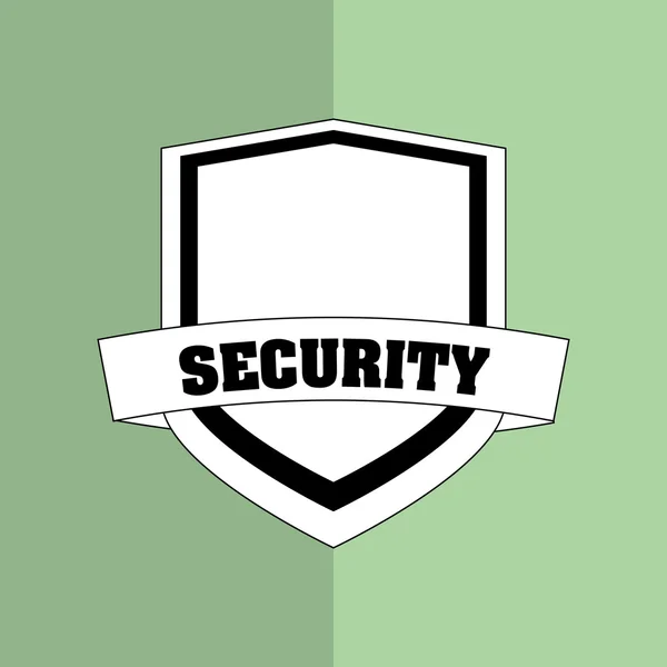 Sistema de segurança. conceito de escudo. ilustração de advertência — Vetor de Stock