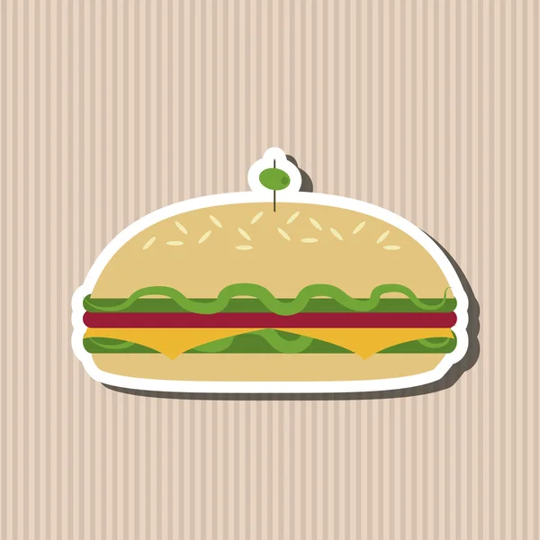 Design de sanduíche. comida saudável. ícone de menu — Vetor de Stock