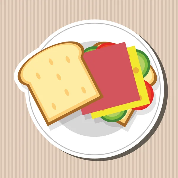 Sandwich-Design. Gesunde Ernährung. Menüleiste — Stockvektor