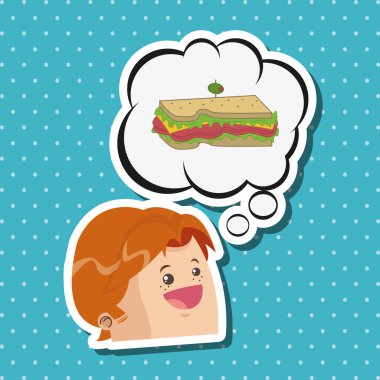 Sandviç tasarım. sağlıklı gıda kavramı. menü simgesini