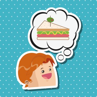 Sandviç tasarım. sağlıklı gıda kavramı. menü simgesini