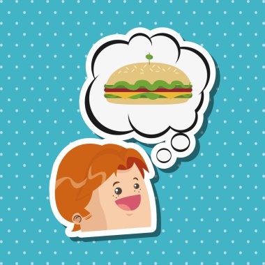 Sandviç tasarım. sağlıklı gıda kavramı. menü simgesini