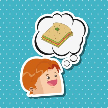 Sandviç tasarım. sağlıklı gıda kavramı. menü simgesini