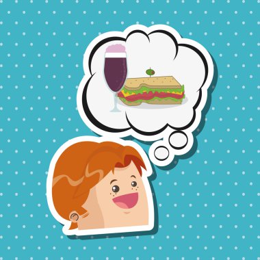 Sandviç tasarım. sağlıklı gıda kavramı. menü simgesini