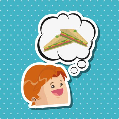 Sandviç tasarım. sağlıklı gıda kavramı. menü simgesini