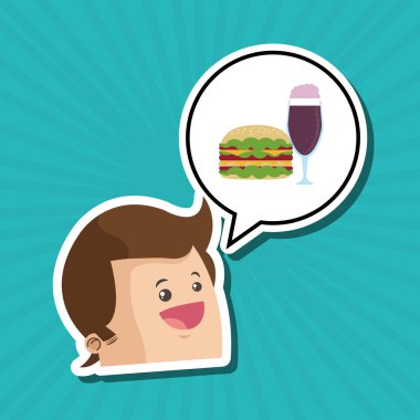 Sandviç tasarım. sağlıklı gıda kavramı. menü simgesini