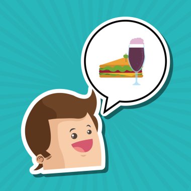 Sandviç tasarım. sağlıklı gıda kavramı. menü simgesini