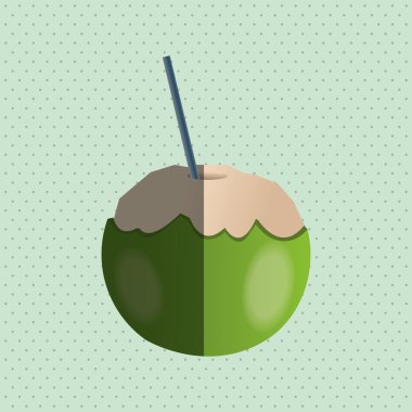 Tropikal tasarım. Hindistan cevizi kavramı. doğa simgesi