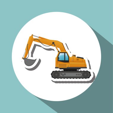 İnşaat tasarım altında. kamyon kavramı. onarım kutsal kişilerin resmi, vektör çizim