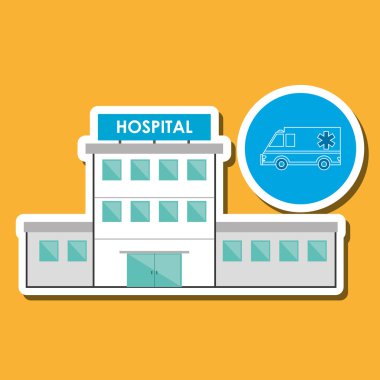Hastane tasarım. Sağlıklı Merkezi. Acil durum kavramı