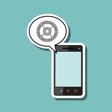 Smartphone tasarım. teknoloji simgesi. Online kavramı, vektör çizim