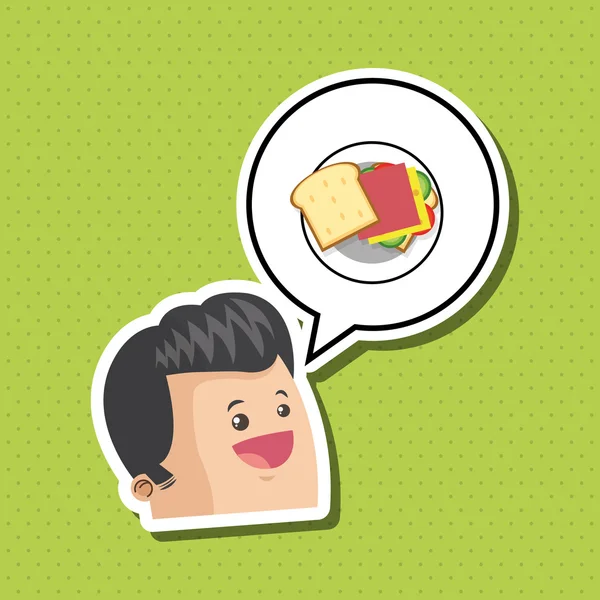 Sandviç tasarım. sağlıklı gıda kavramı. menü simgesini