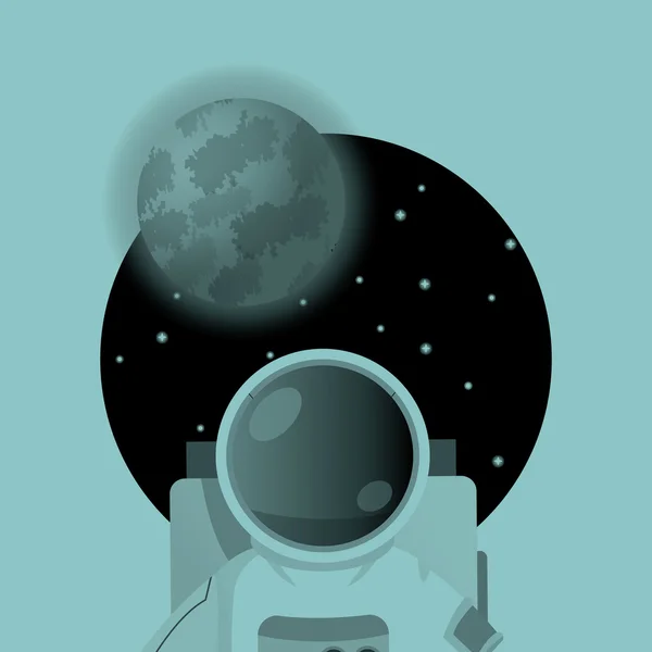 Sinal de astronauta. conceito de espaço. ícone cosmos, ilustração vetorial — Vetor de Stock