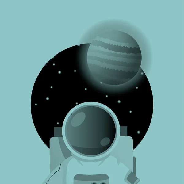 Astronaut sign. space concept. cosmos icon, vector illustration — Stock Vector
