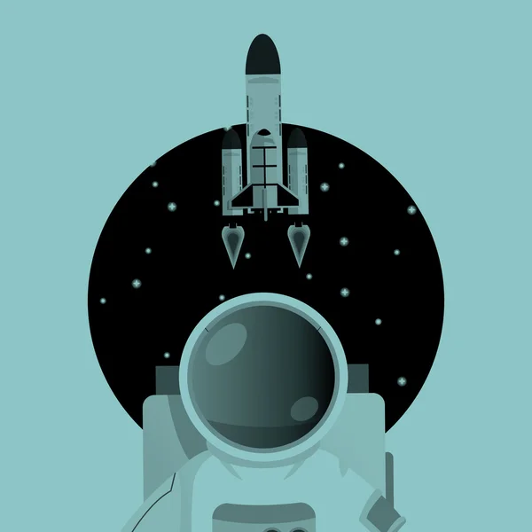 Signe d'astronaute. concept d'espace. icône cosmos, illustration vectorielle — Image vectorielle