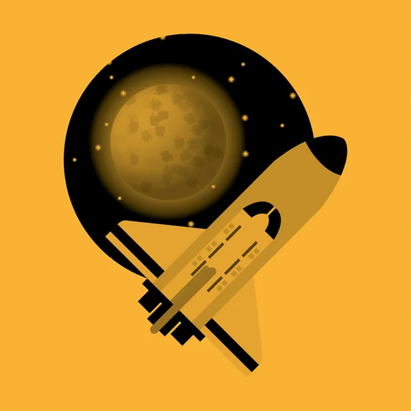 Diseño de cohetes. concepto de ciencia. icono del cosmos, ilustración vectorial — Vector de stock