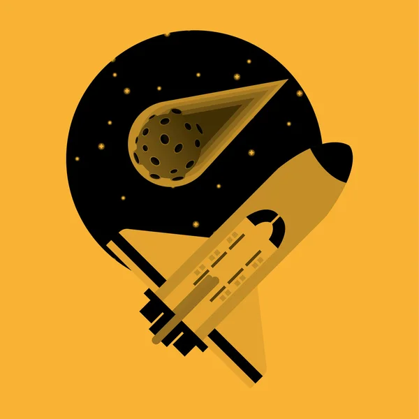 Raket ontwerp. begrip van de wetenschap. kosmos pictogram, vectorillustratie — Stockvector