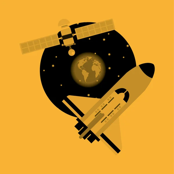 Conception de fusée. concept scientifique. icône cosmos, illustration vectorielle — Image vectorielle