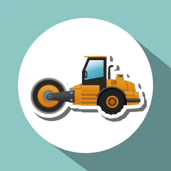 Építőipari látványterv. teherautó fogalmát. javítás ikon, vektoros illusztráció — Stock Vector