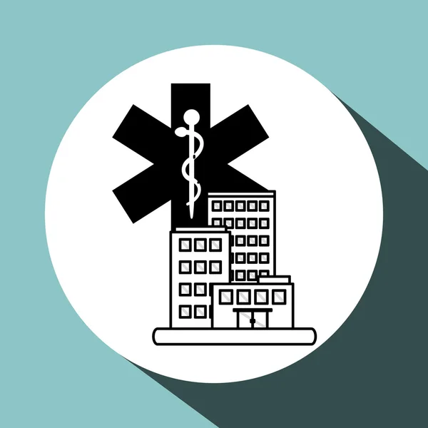 Hospital design. Healthy center. emergency concept — Stock Vector